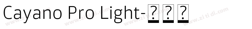 Cayano Pro Light字体转换